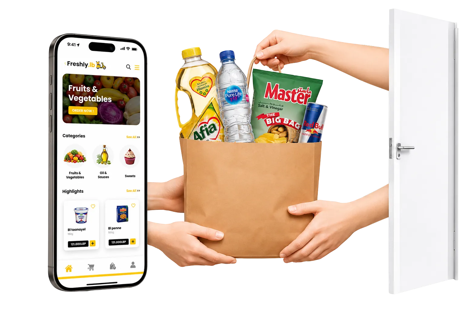 Freshly.lb app and grocery delivery